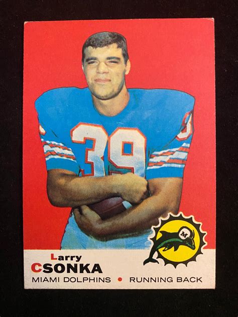 Lot Ex Topps Larry Csonka Rookie Football Card Hof