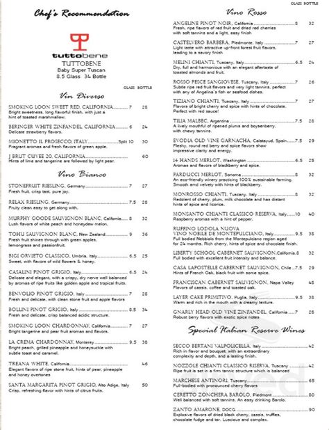 Angelinas Ristorante Italiano Menu In Concord New Hampshire Usa