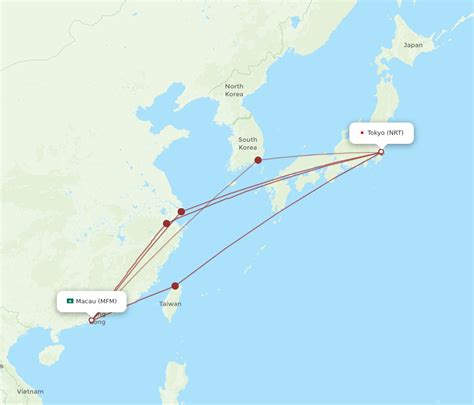 All Flight Routes From Macau To Tokyo Mfm To Nrt Flight Routes