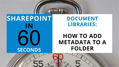 How To Add Metadata To Folders In A Sharepoint Document Library Youtube