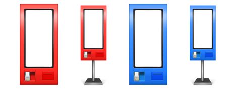 Self Order Kiosk Realistic 3d Vector Mockup Set 14320378 Vector Art At