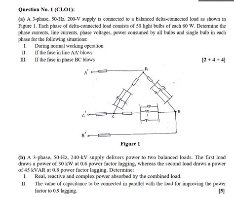 Solved Question No 1 Cl01 A A 3 Phase 50 Hz 200 V