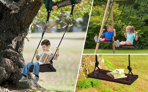 Pellor Balan Oire En Bois Enfants Adulte Si Ge Suspendu Swing Outdoor