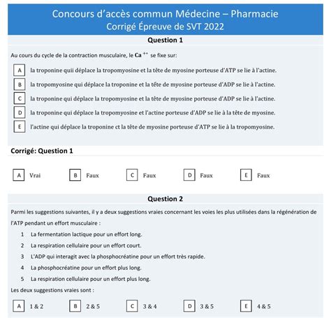 Exemple Concours M Decine Svt Benqurra