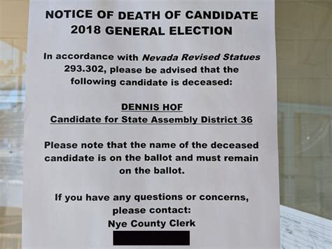 Dennis Hof Wins Election For Nevada State Assembly Seat Weeks After Death