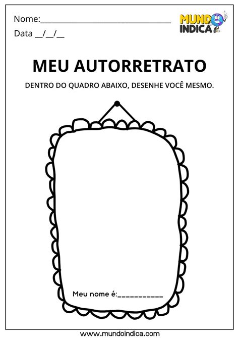 Desenho De Auto Retrato Para Imprimir - 20 Atividades de Desenho para Autismo para Imprimir