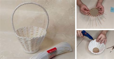 Красивая корзина из веревки: плетём легко и с удовольствием