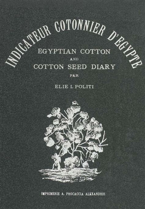 Indicateur cotonnier dÉgypte 1932 Centre d Études Alexandrines