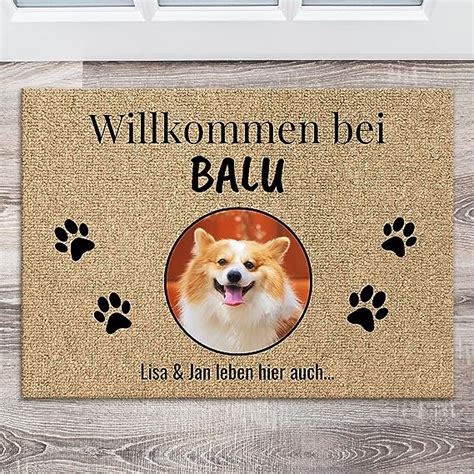 Amazon De Pet Printed Personalisierte Fu Matte Mit Foto Und Namen