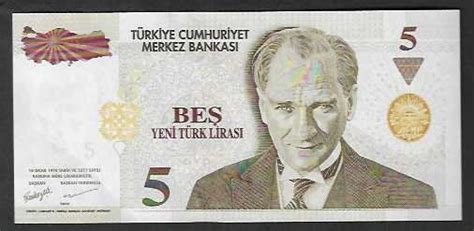 Türkei 5 Lira Bankfrisch Kaufen auf Ricardo