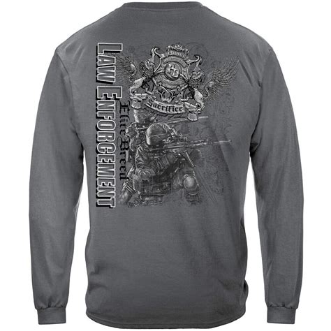 Elite Breed Elite Gray Law Enforcement Premium Hooded Sweat Shirt