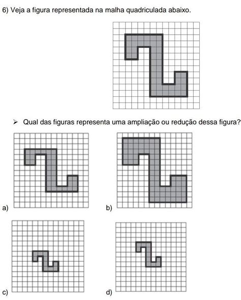 6 Veja A Figura Representada Na Malha Quadriculada Abaixo Qual Das