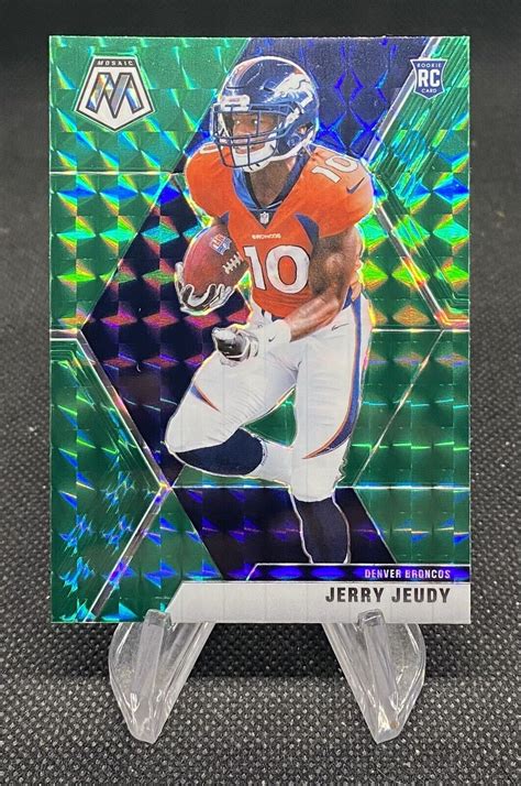 Mosaic Jerry Jeudy Green Mosaic Prizm Rookie Rc Broncos Ebay