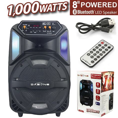 8" Portable Party LED Speaker USB Rechargeable Stereo Wireless Speaker 1000W - Walmart.com ...