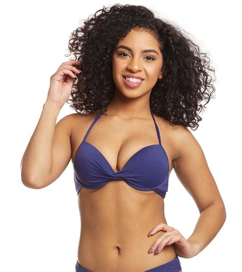 Bikini Lab Solid Push Up Underwire Bikini Top At Swimoutlet