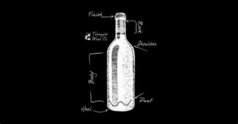 Wine Bottle Anatomy Wine Lover Ts Sticker Teepublic