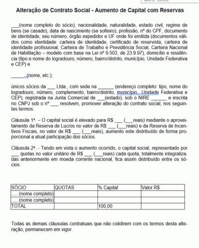 Alteracao Estatuto Modelo De Documentos Adm Direito