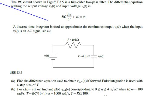 Rc Circuit Differential Equation