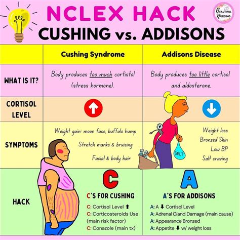 Beautiful Nursing Cushing Vs Addisons Nursing School Motivation