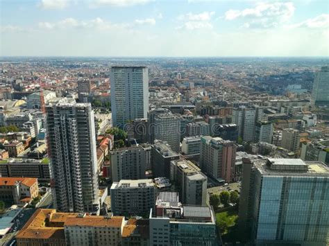 Milano City Square Aerial View Stock Photo Image Of Building