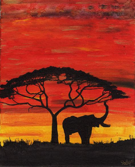 Shellyart Painting Art African Sunset