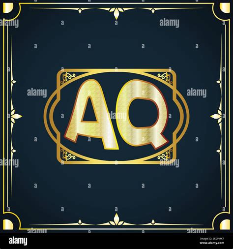 Initial Letter Aq Royal Luxury Logo Template Stock Vector Image Art