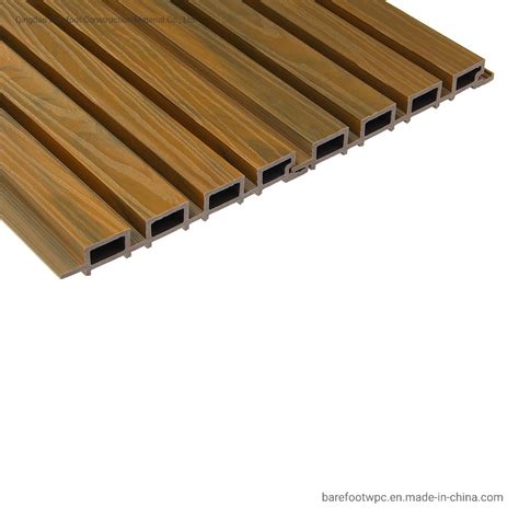 Outdoor Co Extrusion Slat Tube Wpc Wall Panel Cladding From Coowin