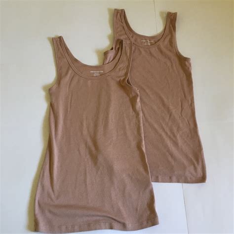 Amazon Essentials Tops Amazon Essentials Lot Of Two Nude Tank Tops Size S Poshmark