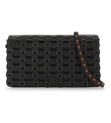 Coach Dinky Linked Leather Cross Body Bag In Black ModeSens