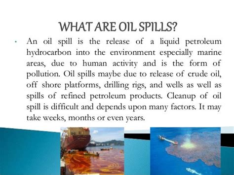 Oil spill (Causes, Control and Prevention)