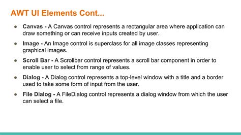 Java Awt Abstract Window Toolkit PPT