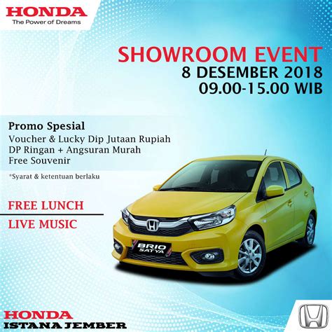 Promo Honda Istana Jember Dealer Showroom Resmi Honda Mobil