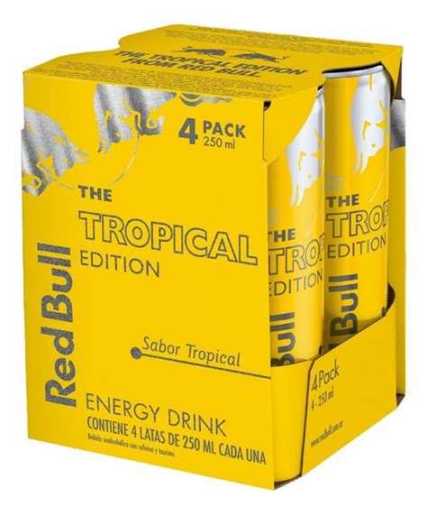 Red Bull Energy Drink Tropical 250ml Lata X4 Red Bull En Precialo Bebidas Energizantes