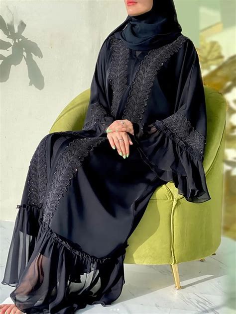 Eid Muslim Abaya For Women Djellaba Morocco Dress Dubai Full Length