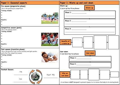 Gcse Pe Aqa 9 1 Seasonal Training And Warm Up Cool Down