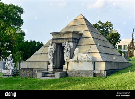 Majestic Tomb In The Historic Greenwood Cemetery In Brooklyn New York