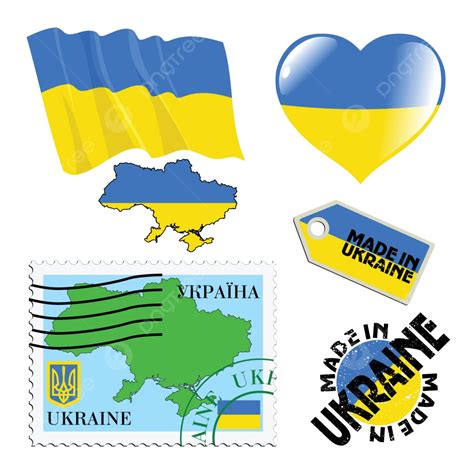 National Colours Of Ukraine Symbol Heart Flag Vector Symbol Heart