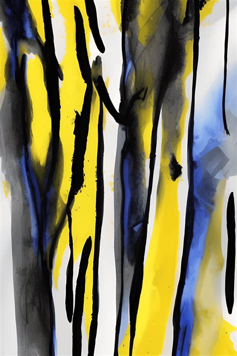 Yellow and White Abstract Art · Creative Fabrica