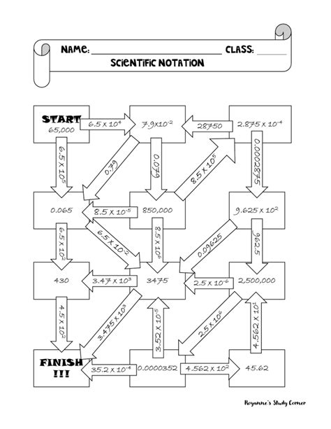 Scientific Notation Maze