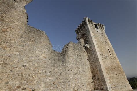 Portugal, the Costa Da Prata, Porto De Mos Castle Stock Image - Image ...