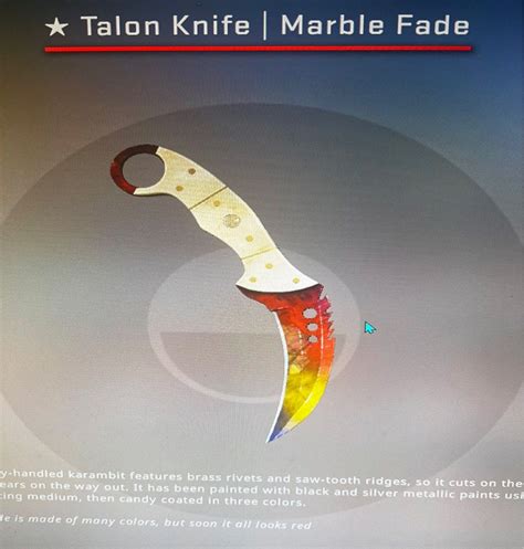 Csgo Talon Knife Marble Fade Mw Video Gaming Gaming Accessories In