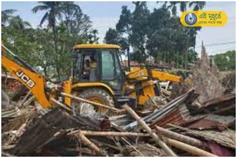 থানায় অগ্নিসংযোগ অভিযুক্তদের বাড়ি বুলডোজার দিয়ে গুঁড়িয়ে দিল অসম পুলিশ