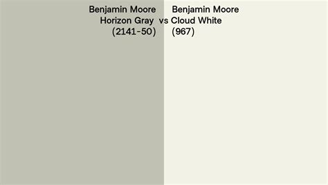 Benjamin Moore Horizon Gray Vs Cloud White Side By Side Comparison