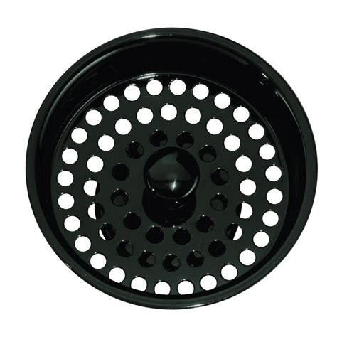 KOHLER Duostrainer 4-in Black Black Plastic Kitchen Sink Strainer ...