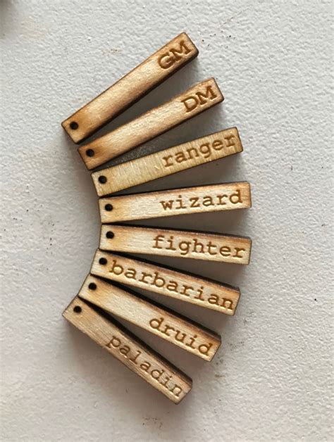 Laser Engraved Wood Dnd Rpg Class Keychain Etsy