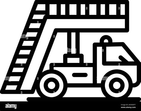 Vector De Contorno Del Icono De Escaleras De Transporte Viajes De