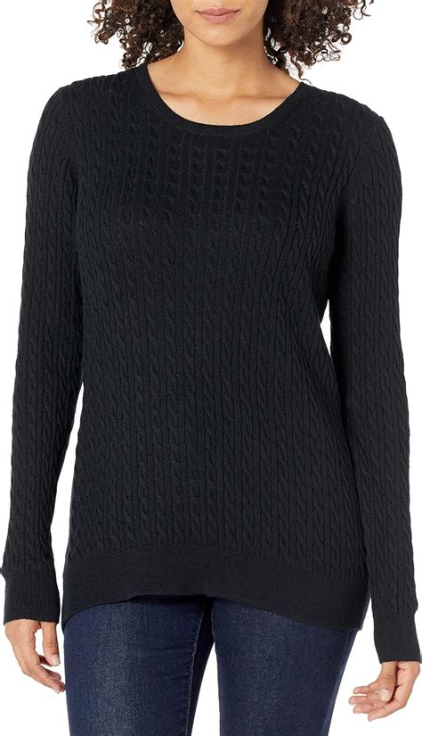 Amazon Amazon Essentials Women S Lightweight Long Sleeve Cable