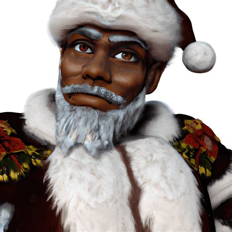 African American Santa Claus Graphic · Creative Fabrica