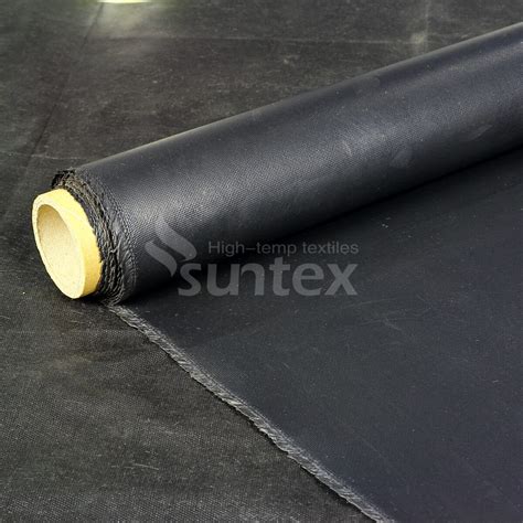 Black 500gsm Neoprene Coated Fiberglass Fabric Suntex