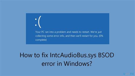 Windows Intcaudiobus Sys Bsod X